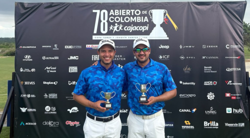 Pablo Hernández y Antonio Ruest, finalizaron en la tercera y primera posiciones, respectivamente, en el Country Club de Barranquilla. (Foto: Saulo López / Asogolf)