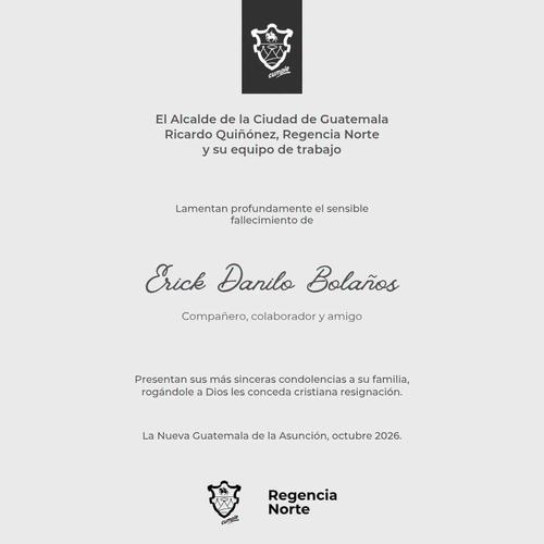Erick Danilo Bolaños Álvarez tenía 40 años y murió por trauma craneoencefálico. (Imagen: Municipalidad de Guatemala)
