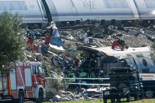 Choque de dos trenes de alta velocidad registrada este miércoles cerca de Urda, en la provincia de Toledo, España. (Foto: AFP)