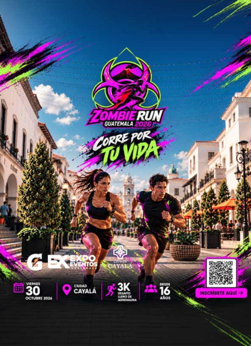 Zombie run 3K, corre, vida, carrera, Cayala, guatemla, noticias, guate, que hacer 1