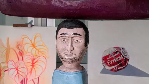 La trayectoria de Ernesto Argueta Fraatz incluye reconocimientos obtenidos en 2007 por su trabajo en grabado y escultura. (Foto: Alejandro Fernández)