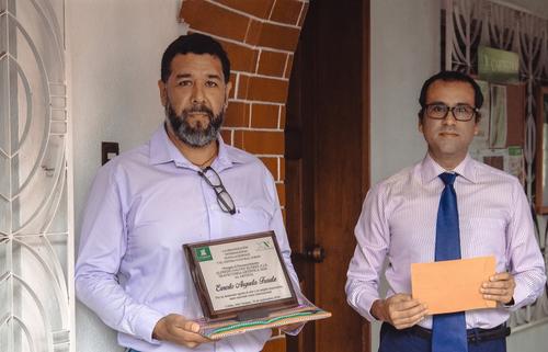 La obra de Ernesto Argueta Fraatz se caracteriza por un estilo figurativo geométrico y abarca distintas disciplinas. (Foto: Escuela Regional de Arte Alfredo Gálvez Suárez)