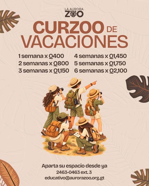 Zoologico La Aurora, Curzoo, vacaciones, curso, guatemala, noticias, Soy502, qué hacer 2