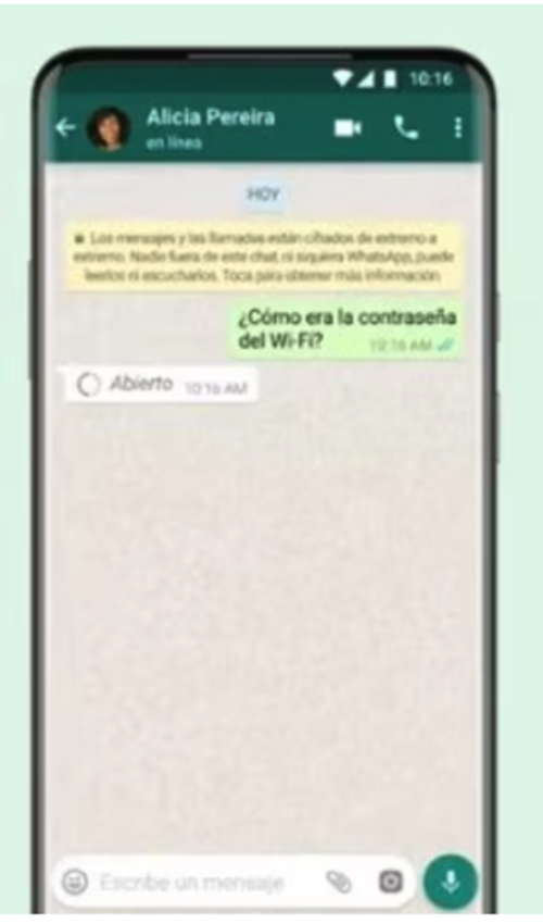 Estas fotos suelen desaparecer del chat una vez abierta. (Foto: Infobae)
