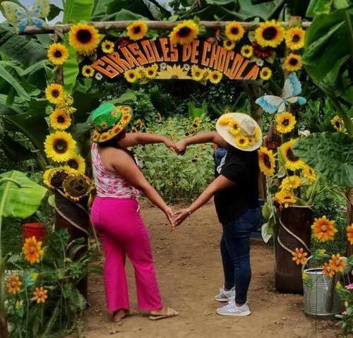 En Cultivos y Girasoles De Chocolá hay spots para tomarse fotos. (Foto: Cortesía/Cultivos y Girasoles De Chocolá)