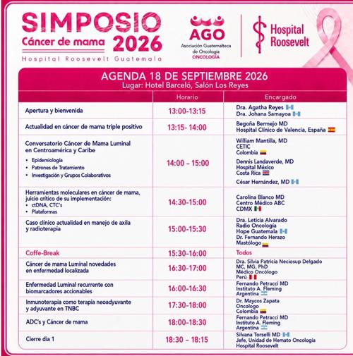 Este es el programa de la actividad. (Foto: cortesía)