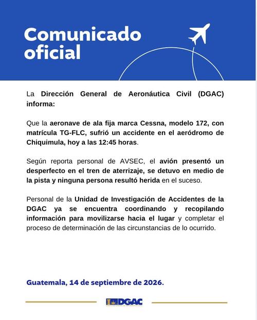 El accidente ocurrió a las 12:45 horas de este lunes. (Imagen: DGAC)