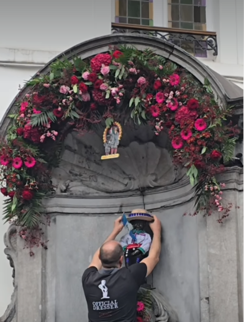 Manneken Pis, Bruselas, indumentaria maya, Todos Santos, Cuchumatan, Guatemala, Soy502, noticias 1