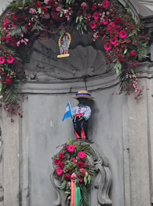Manneken Pis, Bruselas, indumentaria maya, Todos Santos, Cuchumatan, Guatemala, Soy502, noticias 4