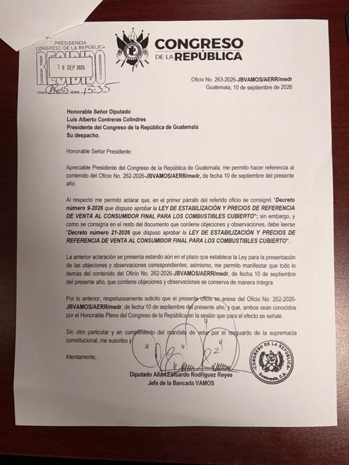 El diputado Allan Rodríguez afirmó que el error fue detectado y subsanado el mismo 10 de septiembre, dentro del plazo establecido. (Foto: Soy502)