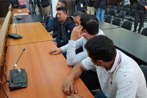 Siete son los agentes de la PNC acusados por el delito de ejecución extrajudicial en el caso Itzapa. (Foto: Wilder López/Soy502)