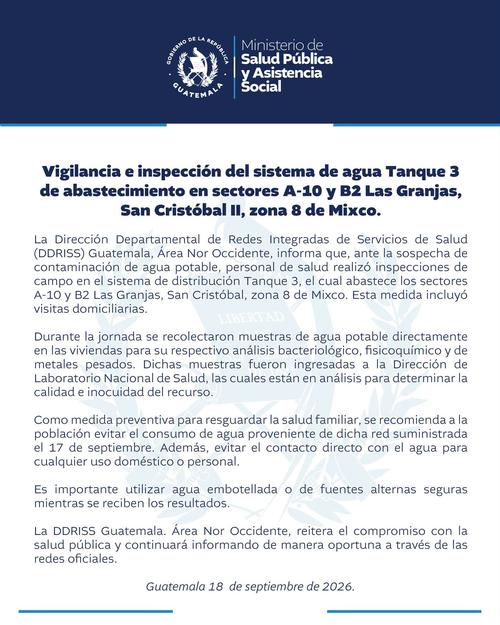 Salud ya está realizando las inspecciones necesarias. (Foto: Ministerio de Salud)