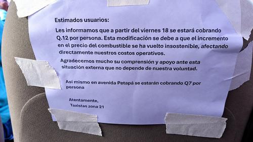 El incremento en el pasaje se debe al alza en los costos del combustible. (Foto: RRSS)