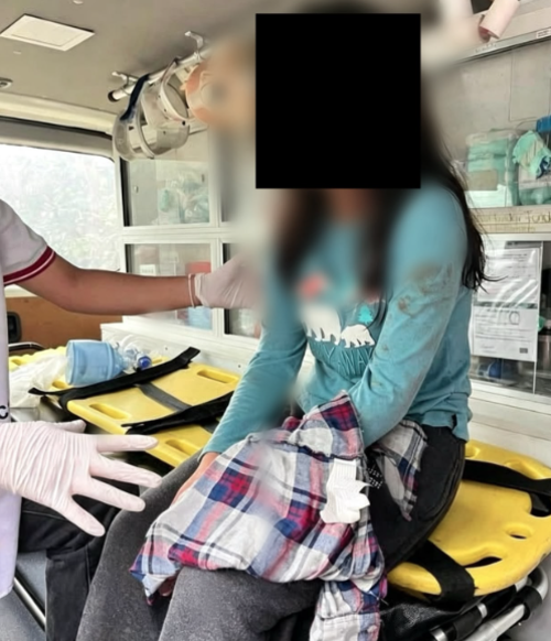 Una de las menores fue trasladada a un centro asistencial. (Foto: Irma Tzi)
