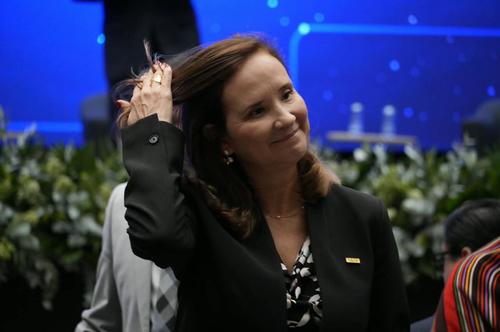 Gisela Sánchez, presidenta ejecutiva del BCIE. (Foto: Wilder López / Soy502)