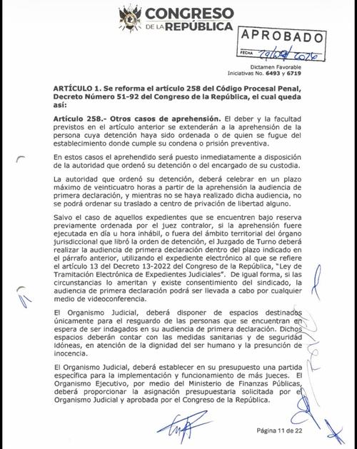 Se crea una Unidad de Control de Medidas de Coerción, adscrita al Organismo Judicial, para supervisar su cumplimiento. (Imagen: captura de pantalla)