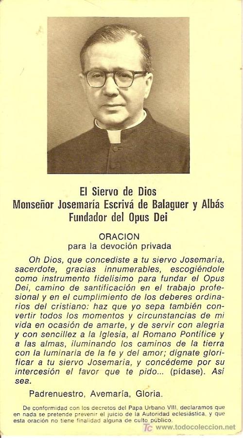 La Oración del Padre, que trataba de recordar el papá de Natalia.