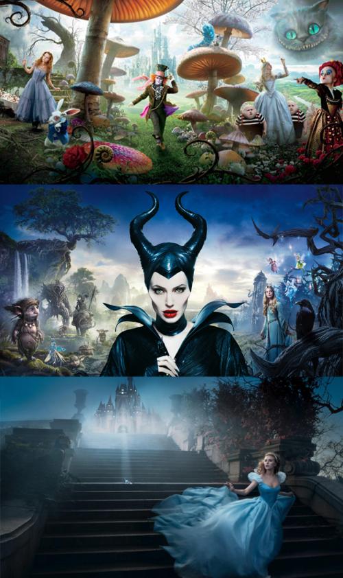 "Alice in Wonderland", "Maleficent" y "Cinderella" han sido películas con gran éxito luego de conocer la historia animada.