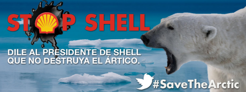 Campaña de denuncia para frenar las perforaciones de Shell en el océano Ártico. (Foto: Greenpeace)