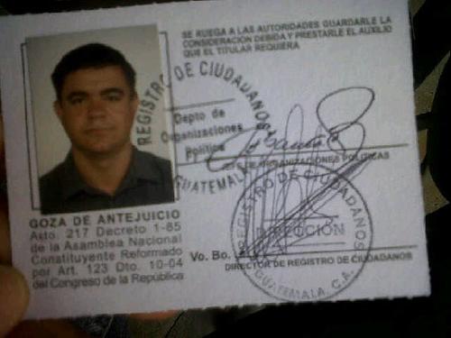 Marvin Alexander Samayoa fue autorizado como candidato en 2011 por el Registro de Ciudadanos. Entonces se postulaba por el partido GANA. (Foto: Tomada de Facebook)