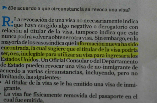 El texto del Cónsul dice que la mayoría de visas se revocan gracias a "información nueva" que sugiere que el titular de la visa no llena los requisitos para entrar a los Estados Unidos. (Foto: Jesús Alfonso/Soy502)
