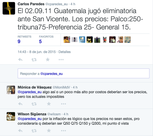 Tuit del periodista Carlos Paredes, de Emisoras Unidas.