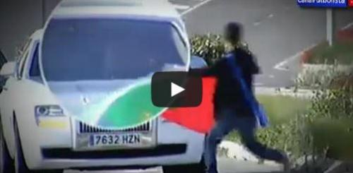 CR7 casi atropella aficionado