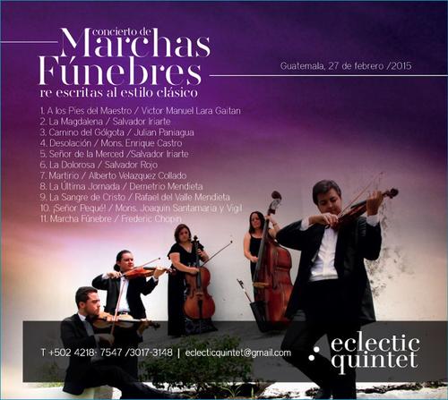 El disco "Concierto de Marchas Fúnebres" es una joya musical alusiva a la época. (Diseño: Eclectic Quintet oficial)