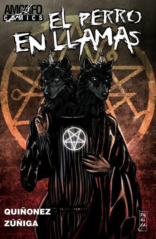 Esta es la portada de la novela gráfica "El perro en llamas", que estará disponible en el Expo ComicOn 2015. (Diseño: Byron Zúñiga)