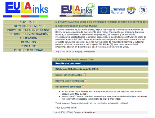 En este portal de www.eulalinks.eu, el interesado podrá encontrar las bases para solicitar una beca, así como las especificaciones para aplicar a la misma.