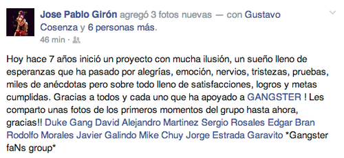Hoy es un día de celebración para los músicos guatemaltecos. (Foto: facebook, Jose Pablo Girón, Gangster)