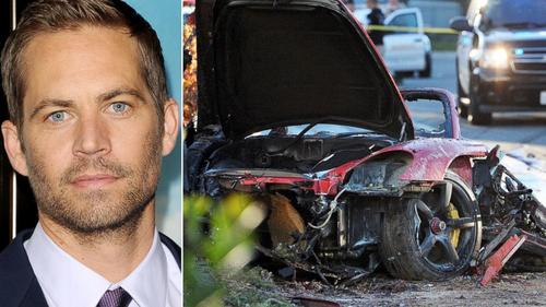 El auto donde viajaba Paul Walker el día del accidente quedó totalmente calcinado.