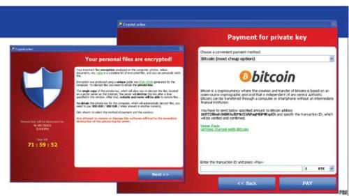 Estas eran las pestañas que avisaban del "secuestro" que hacía el software de Bogachev. (Foto BBC)