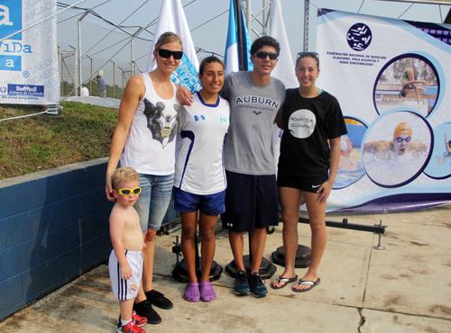 Gisela Morales, Gabriela Santis, Luis Carlos Martínez y Valerie Gruest participaron en el campeonato. Los cuatro representarán a Guatemala en los Juegos Panamericanos de Toronto, en julio. (Foto: Prensa CDAG)