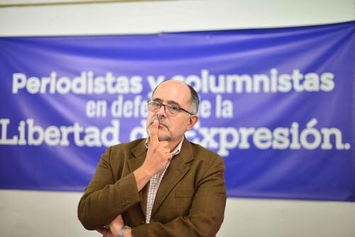 Gustavo Berganza dijo que si se permite que callen a la prensa, el siguiente blanco son los ciudadanos. (Foto: Soy502/Jesús Alfonso)