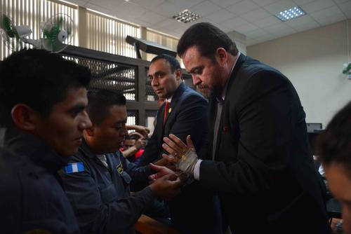 Byron Lima y Edgar Camargo, en el proceso que se sigue contra ellos. (Foto: Jesús Alfonso/Soy502).