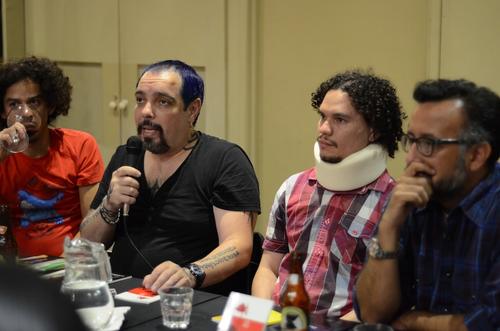 El escritor Eddy Imeri presentó su libro "Y no queremos más", el trabajo también lleva el sello de Editorial X. Javier Payeras conversó un poco acerca de estos trabajos. (Foto: Selene Mejía/Soy502)