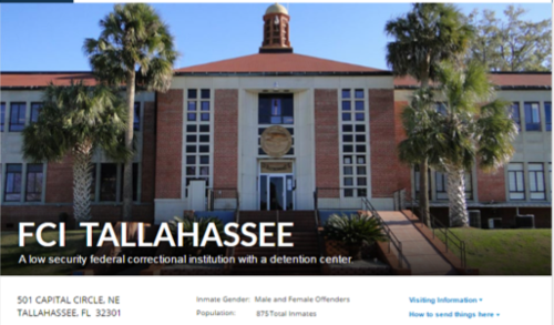 La cárcel donde está Marllory Chacón en Tallahassee, Florida.