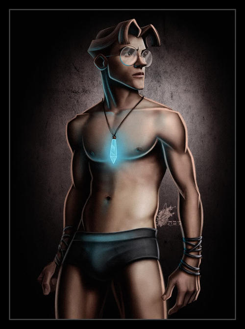 El cartógrafo y lingüista, Milo Thatch de "Atlantis", luce algo más que su inteligencia. (Ilustración: David Kawena)