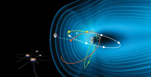 Con la ayuda de 12 naves espaciales en la magnetosfera de la tierra los científicos pudieron observar y comprender la insual tormeta de enero 2005. (Foto: ESA)