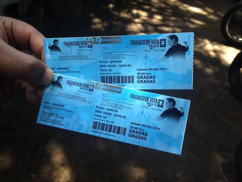 Sorteo de dos pases dobles para asistir al concierto de Franco de Vita. (Foto: Selene Mejía/Soy502)