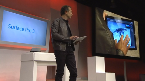 Mircrosoft presentó hoy su nuevo dispositivo "Surface Pro 3".