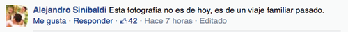 Ya no era 2013, ahora solo "viaje familiar pasado".