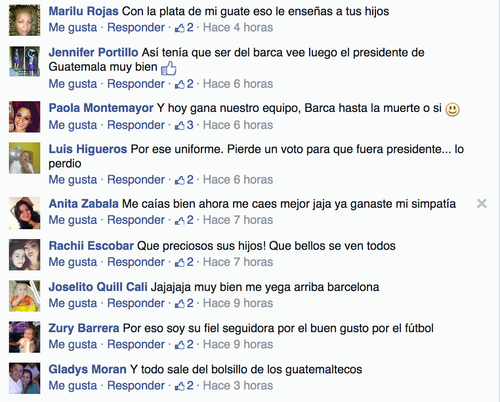 Aquí algunos de los comentarios.