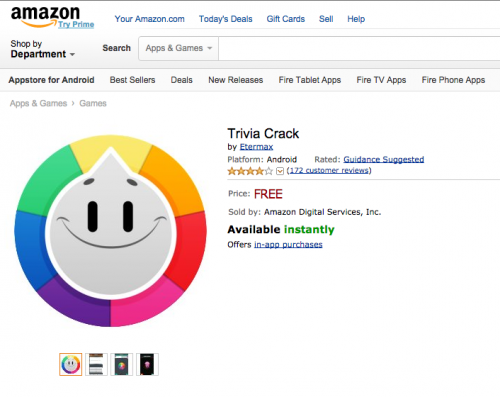 Trivia Crack, es la versión en inglés de Preguntados.