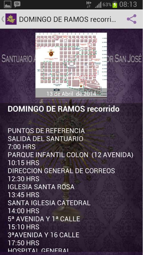 En esta app podrás informarte de las actividades del tempo de San José.