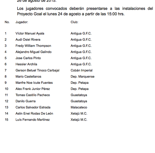 Convocatoria selección foto microciclo