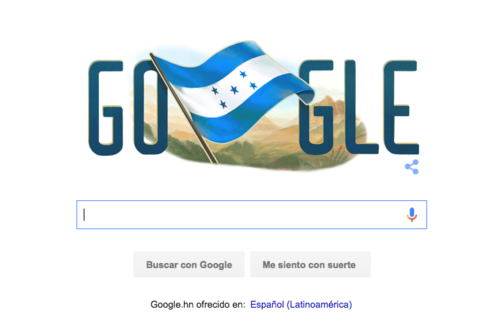 En Honduras Google celebra la Independencia.