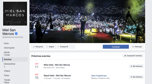 Miel San Marcos de gira por Italia. (Foto: Facebook)