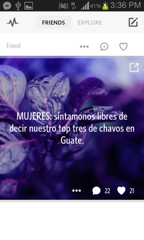 Los mensajes se presentan según los contactos que cada persona tenga agregados en su Facebook y utilicen la aplicación.